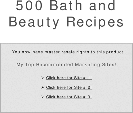 Product picture 500 Bath and Beauty Recipes